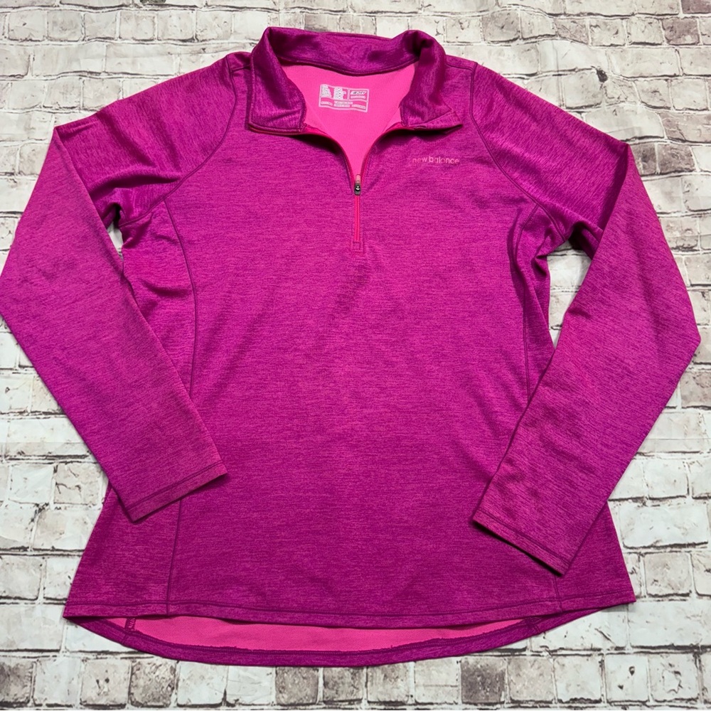 New Balance Dry Xl Half Zip Athletic Pink Running Shirt